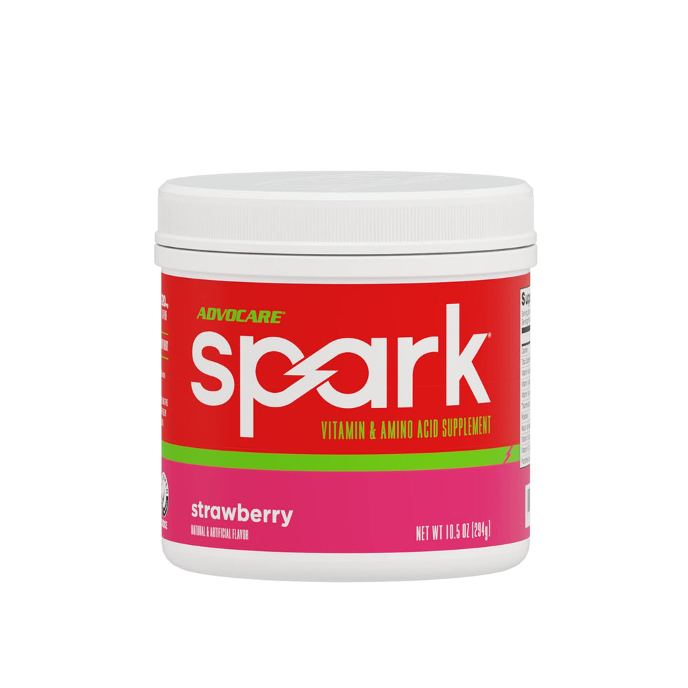 AdvoCare Spark strawberry tub ready for an energizing mix and taste