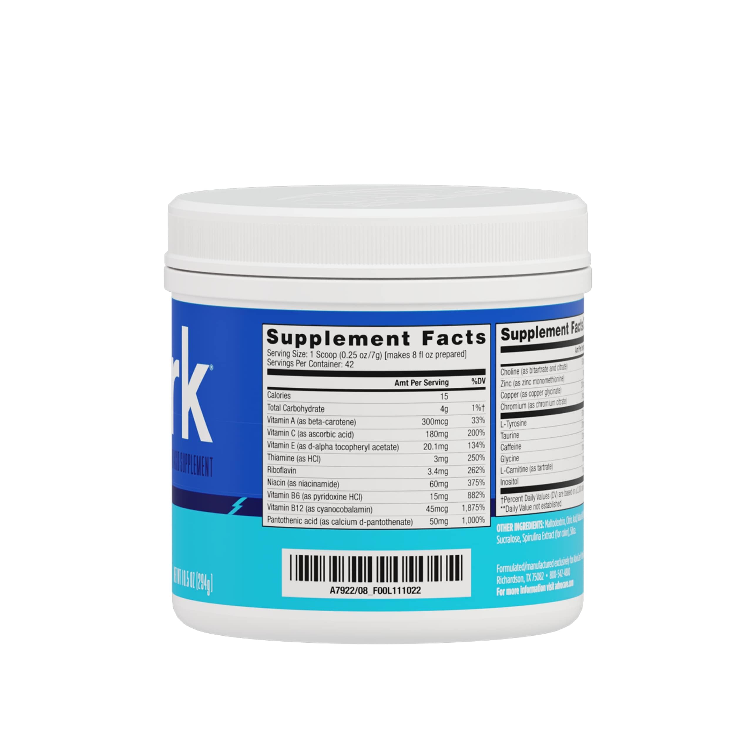 AdvoCare Spark powder dissolving in water for quick energy mix.