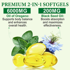 aebefbaw oregano oil softgels bottle label showing ingredients