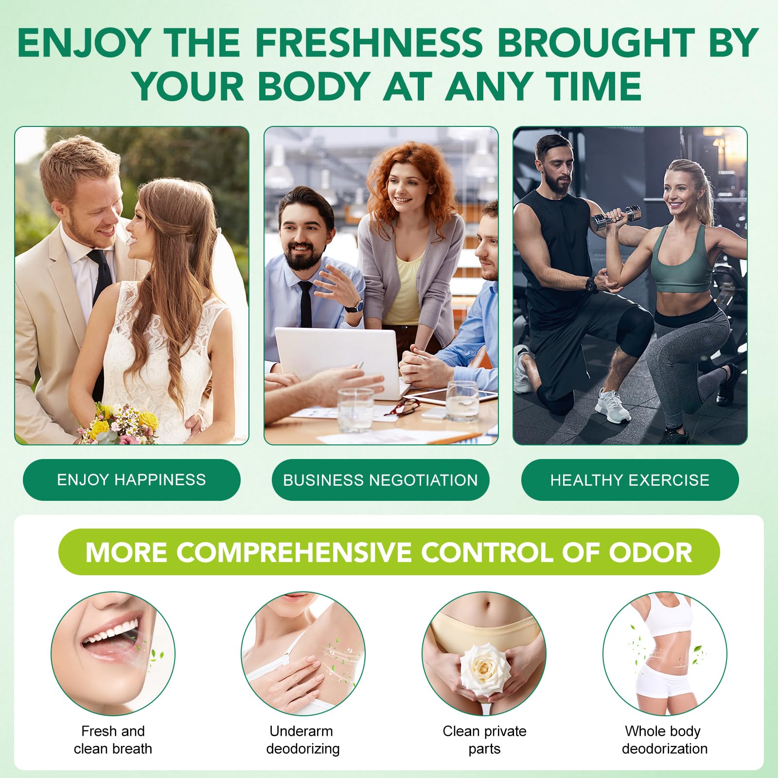 Gentle digestion support visuals with bottle on cool shelf.