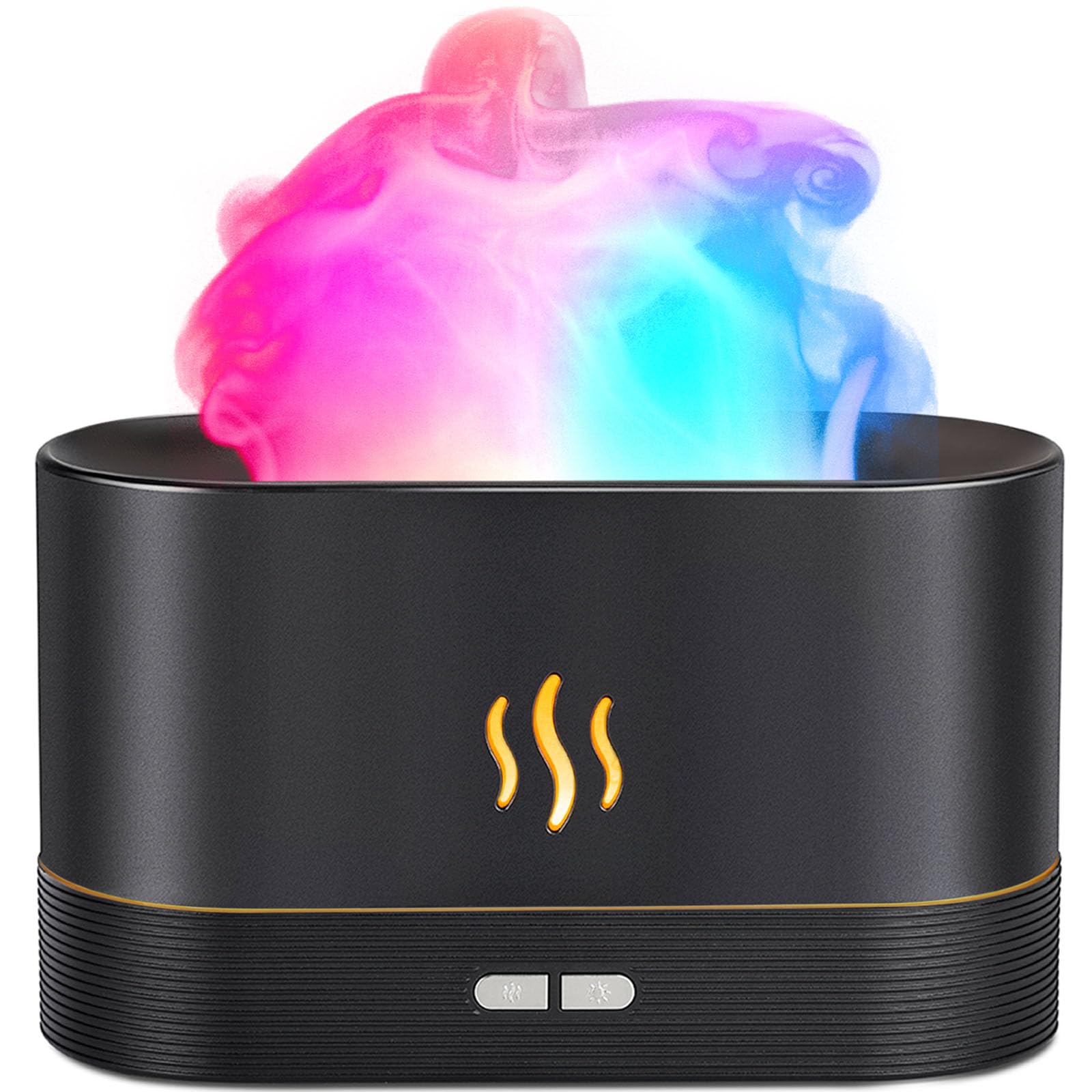 Aegci Flame Diffuser on a table creates a calming ambient glow.