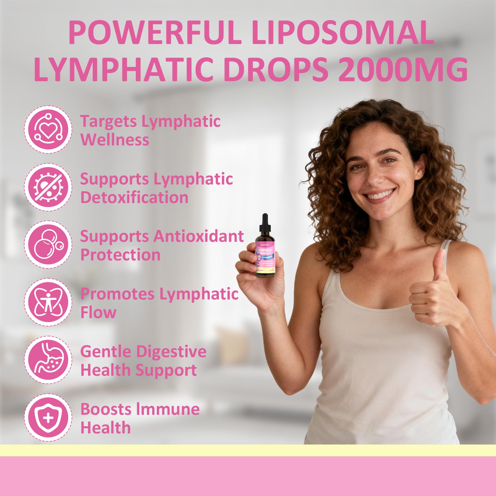 Aegisvital Liposomal Lymphatic Drainage Drops dropper close-up for precise dosing