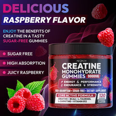 Closeup of AEQNJV Creatine Gummies Monohydrate chewing texture for workouts