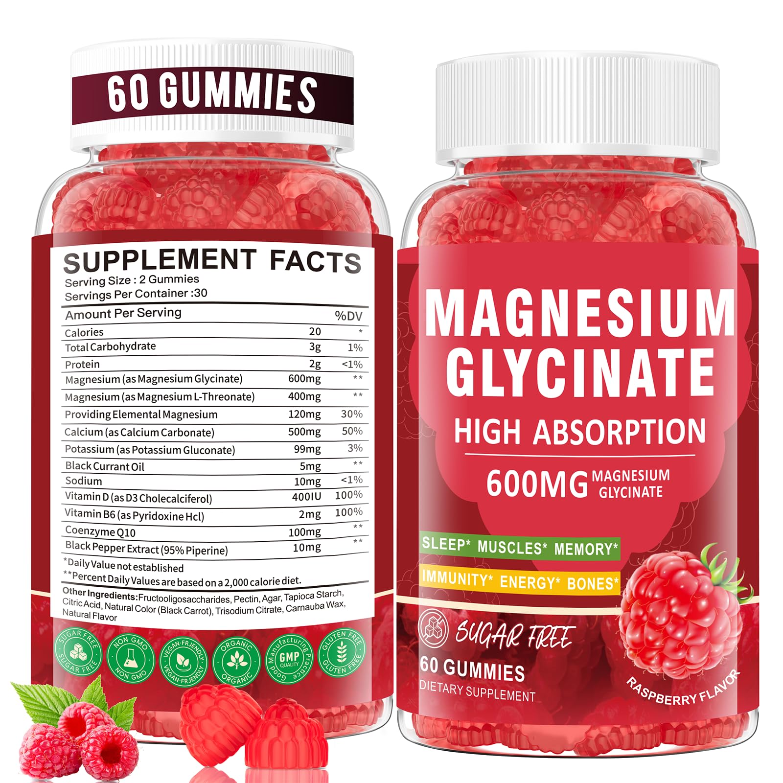 AEQNJV Magnesium Gummies 600mg bottle, easy daily muscle support.