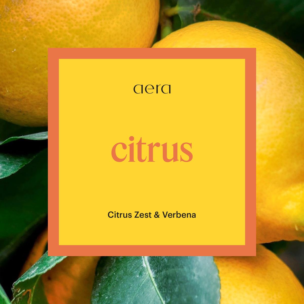 Aera citrus refill bottle highlights crisp lemon and verbena.