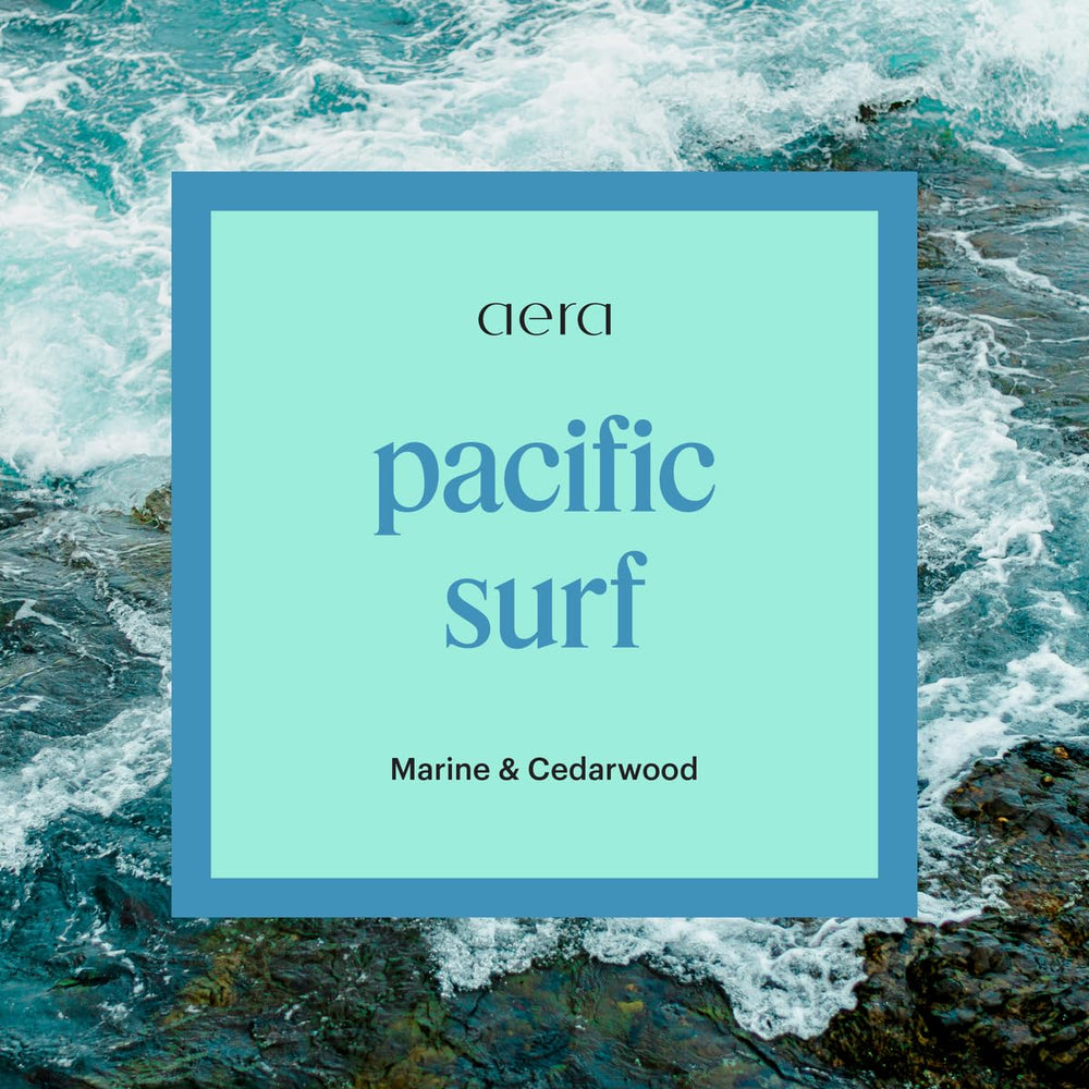 Aera Go Pacific Surf in-car diffuser in use for fresh cabin scent