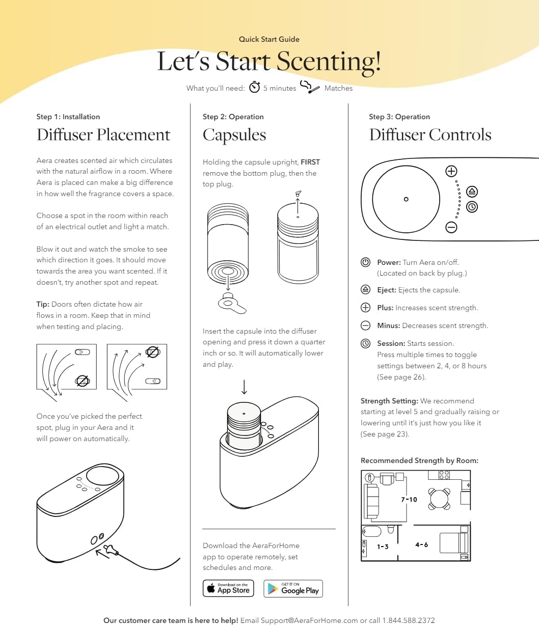Aera Microdroplet technology visualizes precise scent diffusion.
