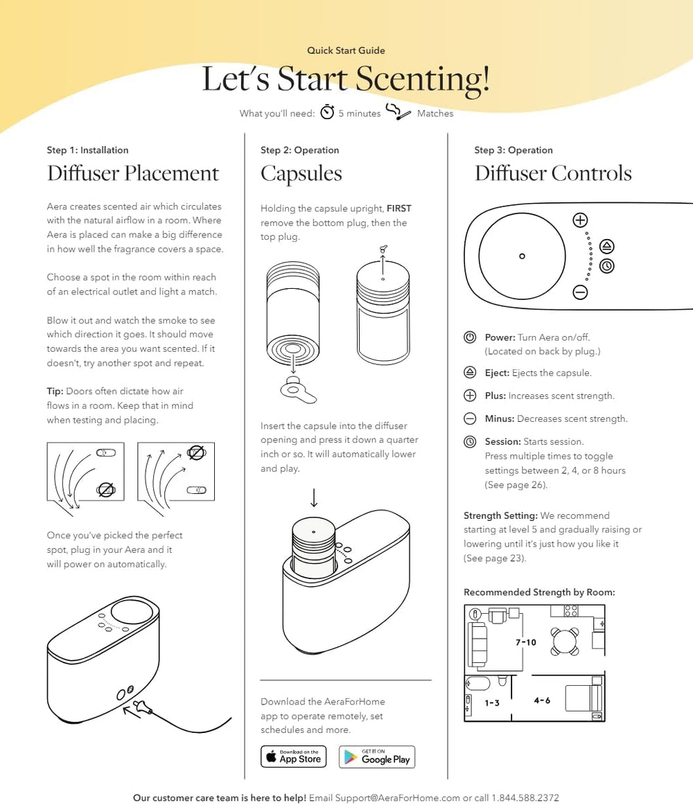 Aera Microdroplet technology visualizes precise scent diffusion.