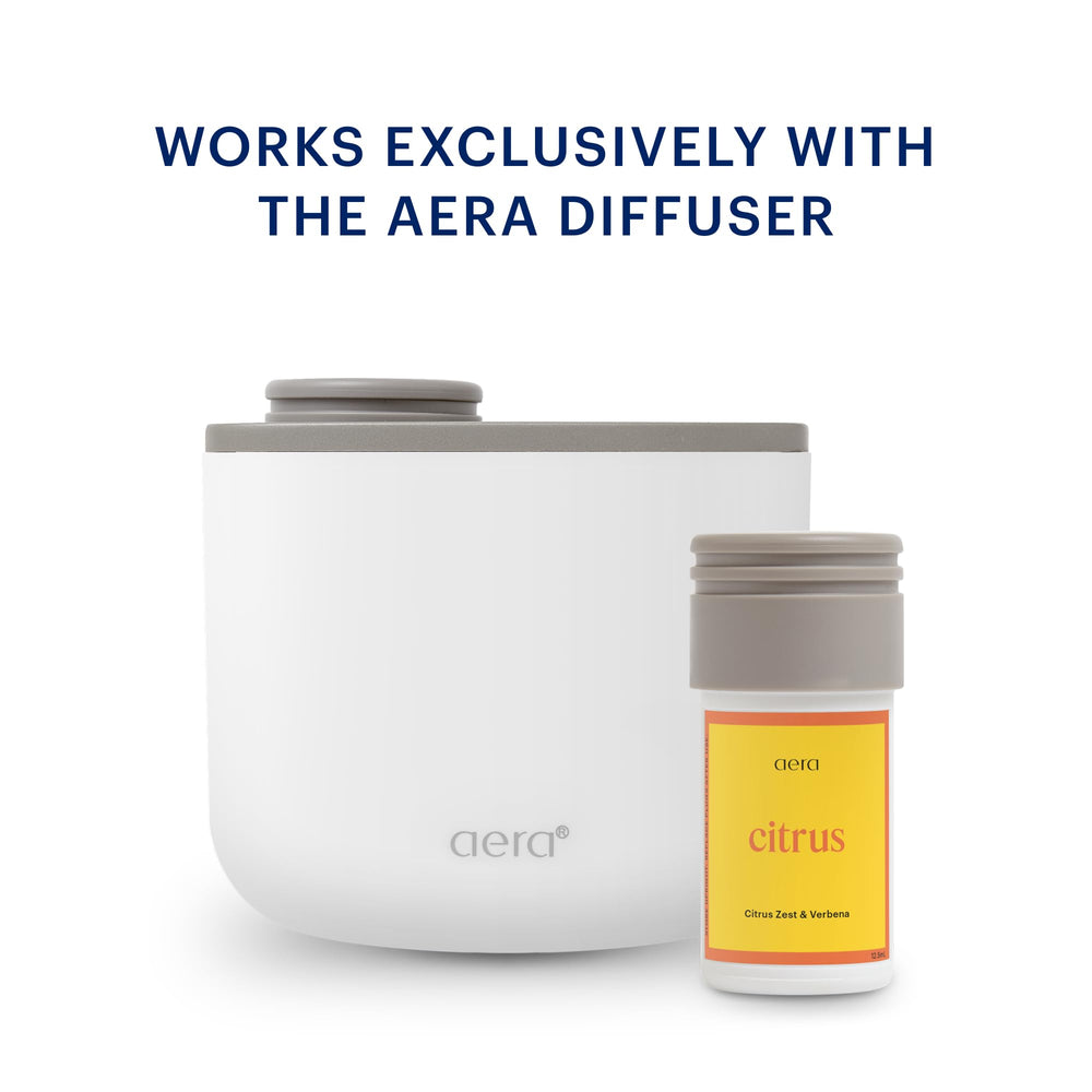 Aera Mini Citrus diffuser setup illustrating microdroplet technology in action
