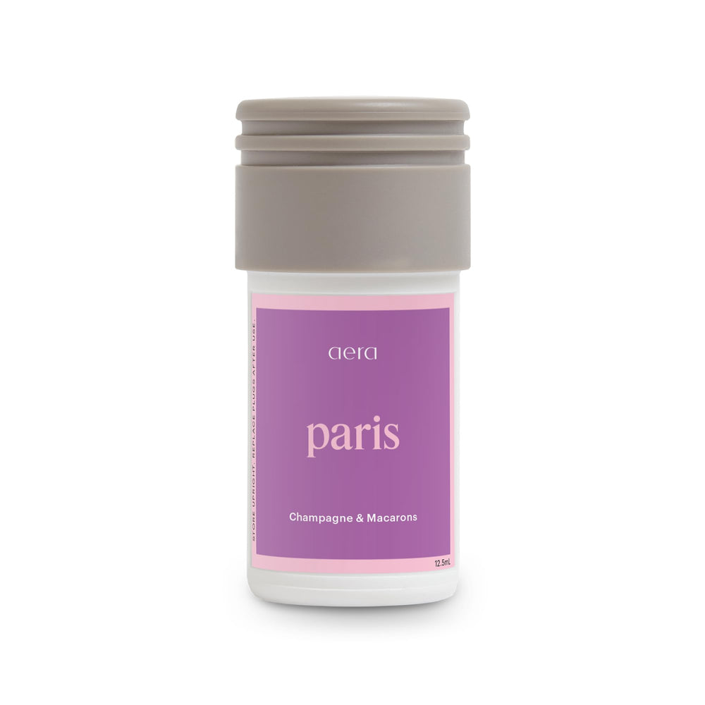 AERA Mini Destinations Paris refill cap—compact eco-friendly capsule design for quick scent swaps.