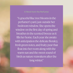AERA Lilac Daydream fragrance notes of lilac and dewy leaves in bloom