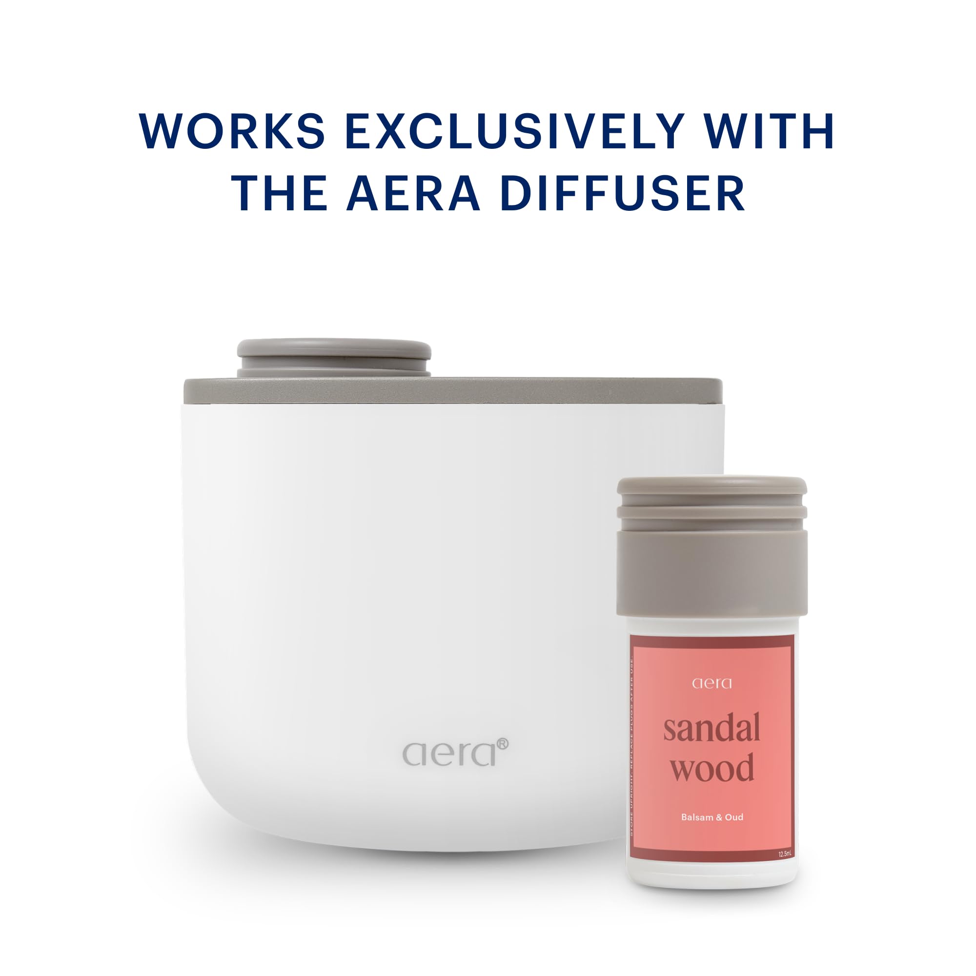 Aera Mini Sandalwood woodsy scene evoking a cabin retreat.