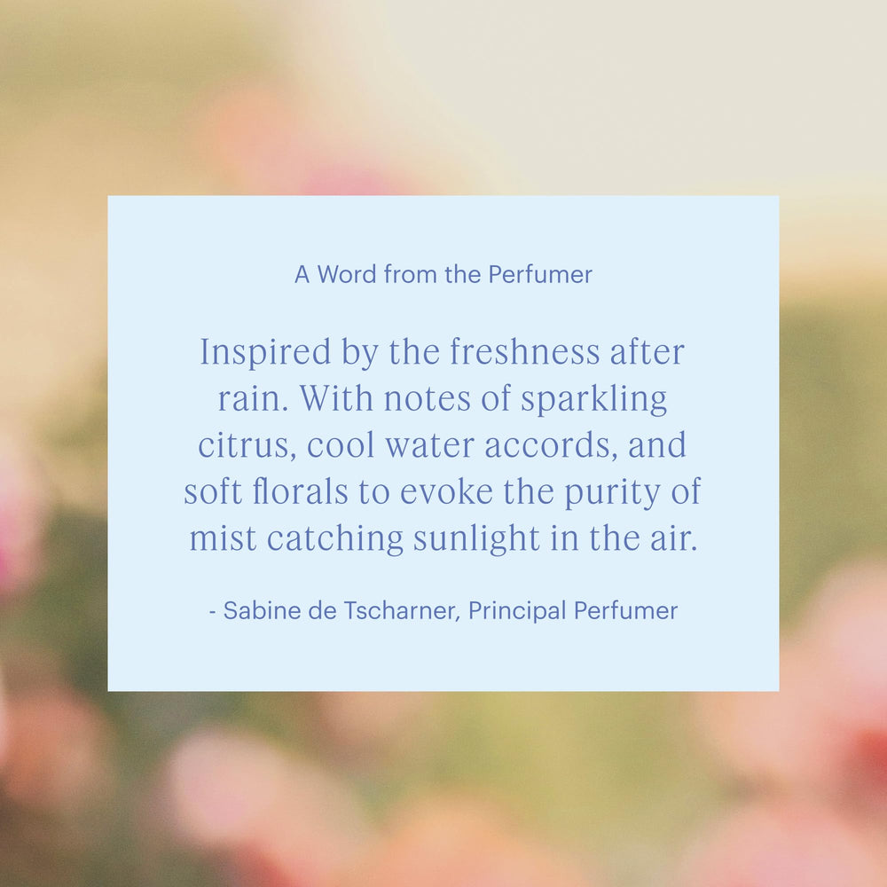 Aera Rainbow Mist label close-up highlighting diffuser compatibility in a modern home.