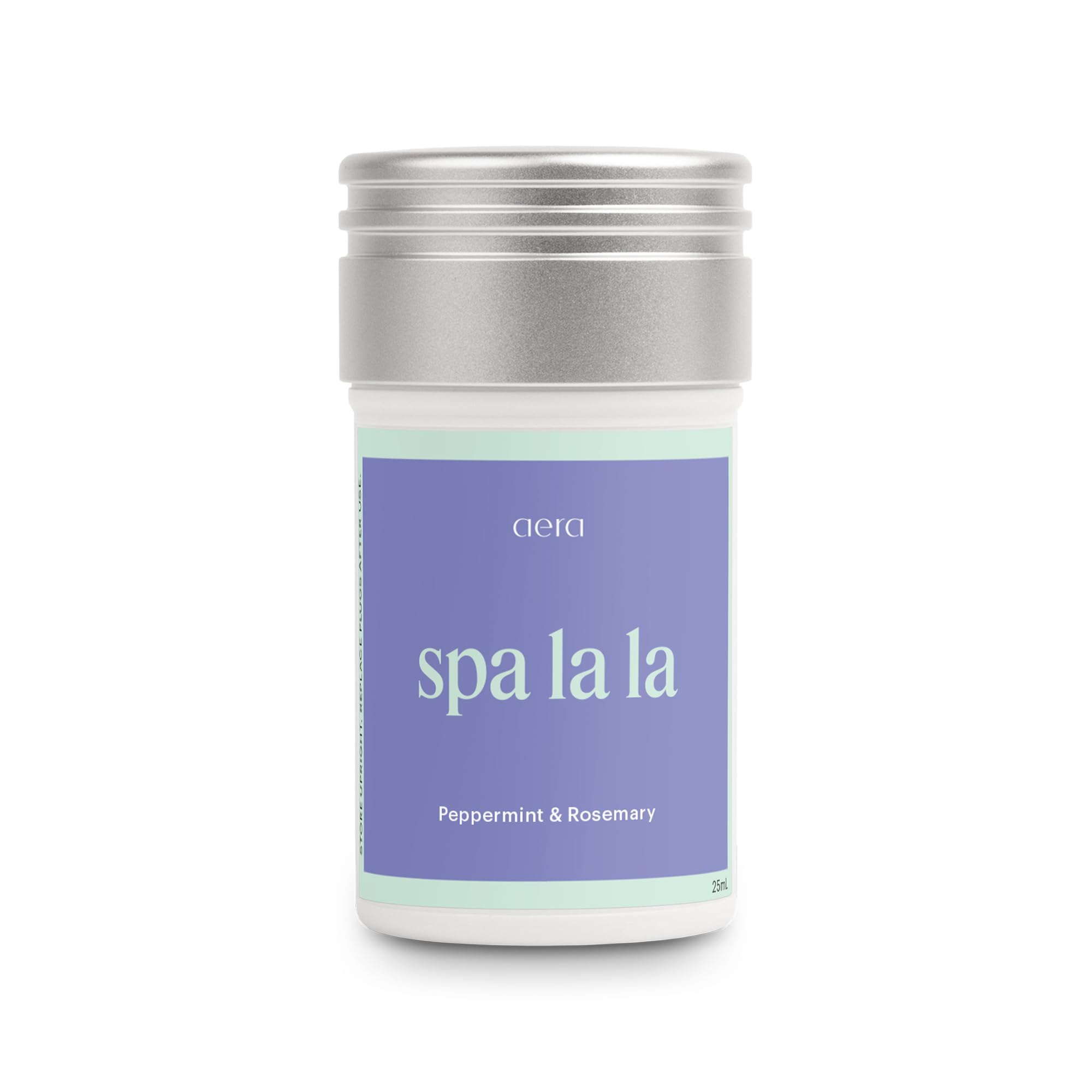 Aera Spa La La peppermint-rosemary refill bottle delivering a refreshing spa like aroma