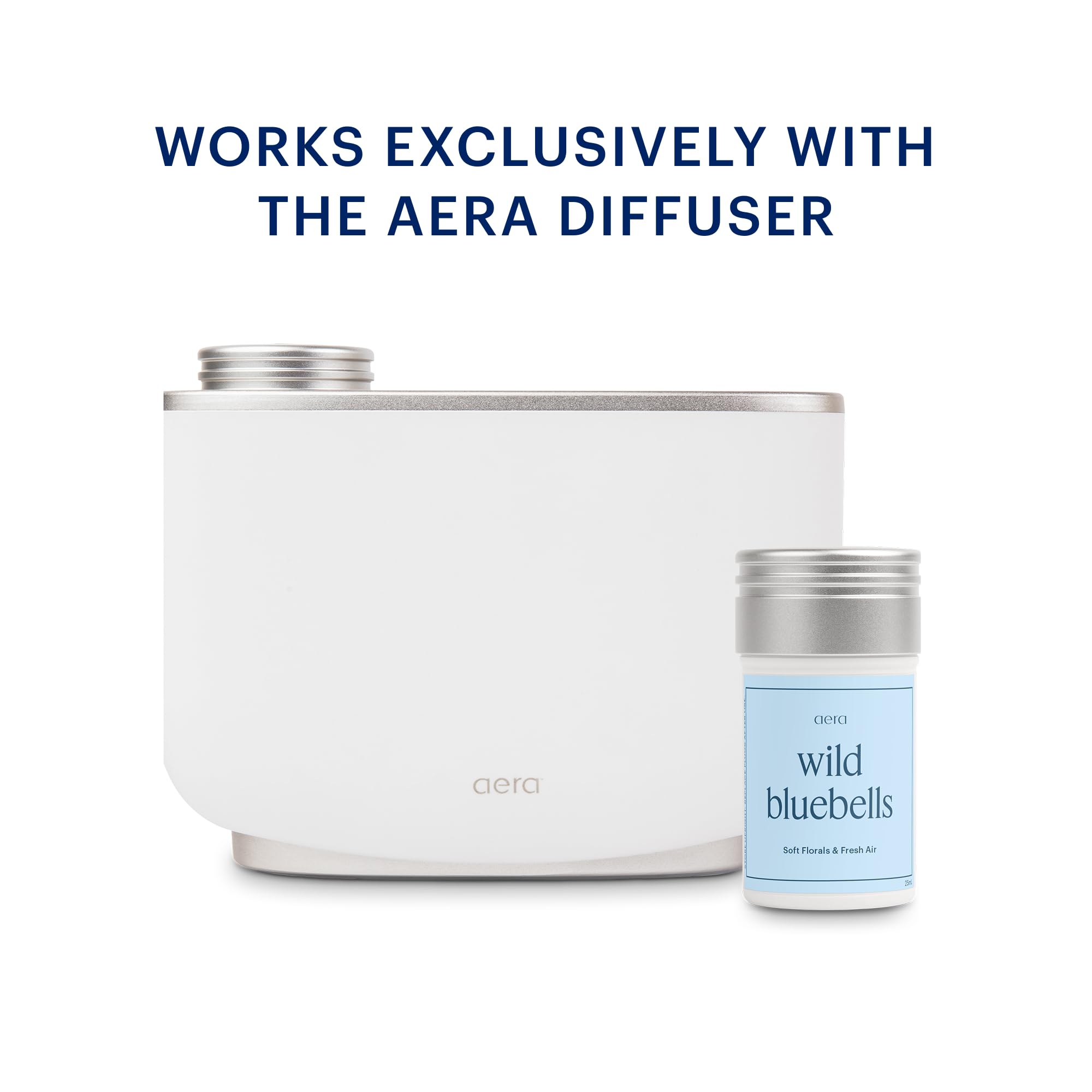AERA Wild Bluebells packaging detail highlights premium fragrance