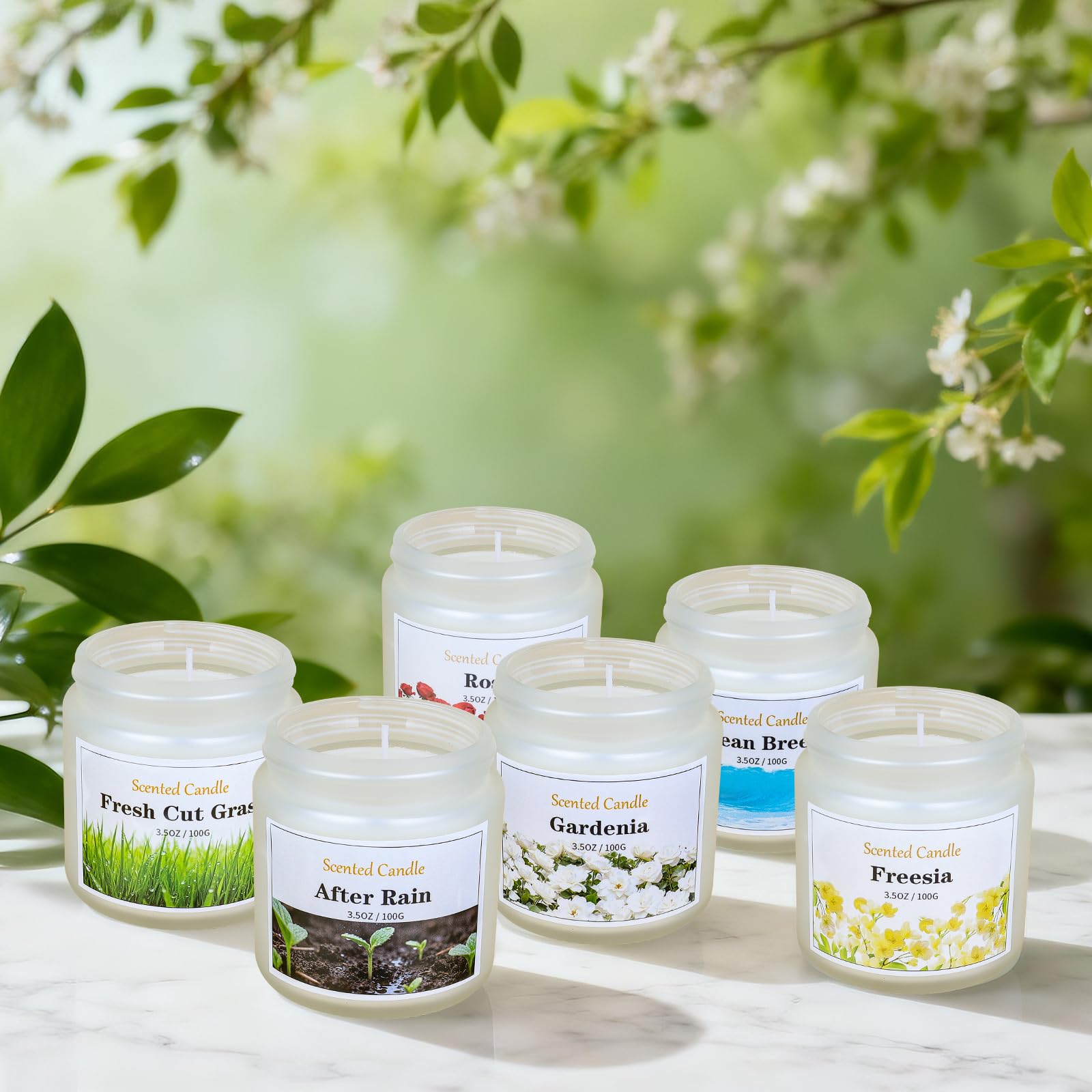 Aeraroma rose candle provides romantic ambiance and soft scent.