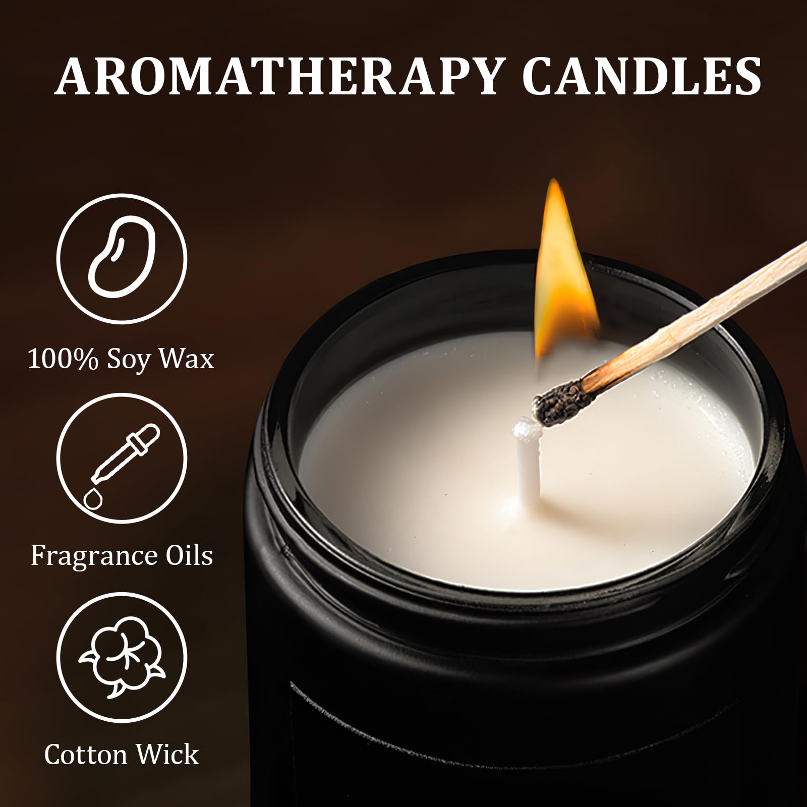 Aeraroma Vintage Oak 7oz candle brings rich wood aroma to cozy evenings.
