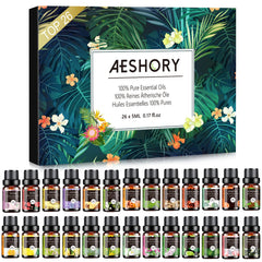 Aeshory essential oils set lavender bottle for calming diffuser blends.