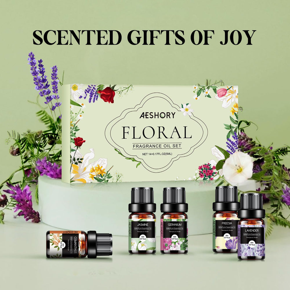 Aeshory Chamomile bottle promotes tranquil atmosphere for evenings or baths