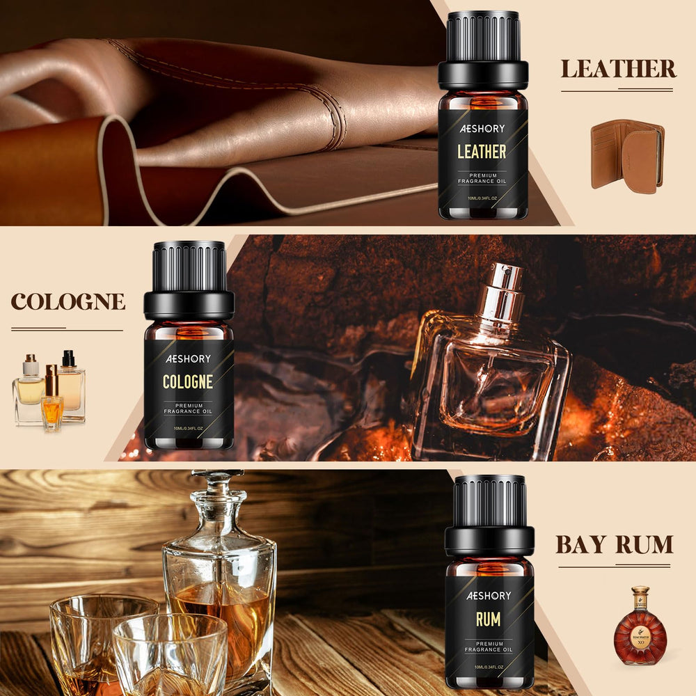 Aeshory Leather oil bottle pour for rugged scent moments