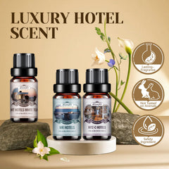 Aeshory Hotel Diffuser Oil Set bottles show premium blends for diffusing at home.