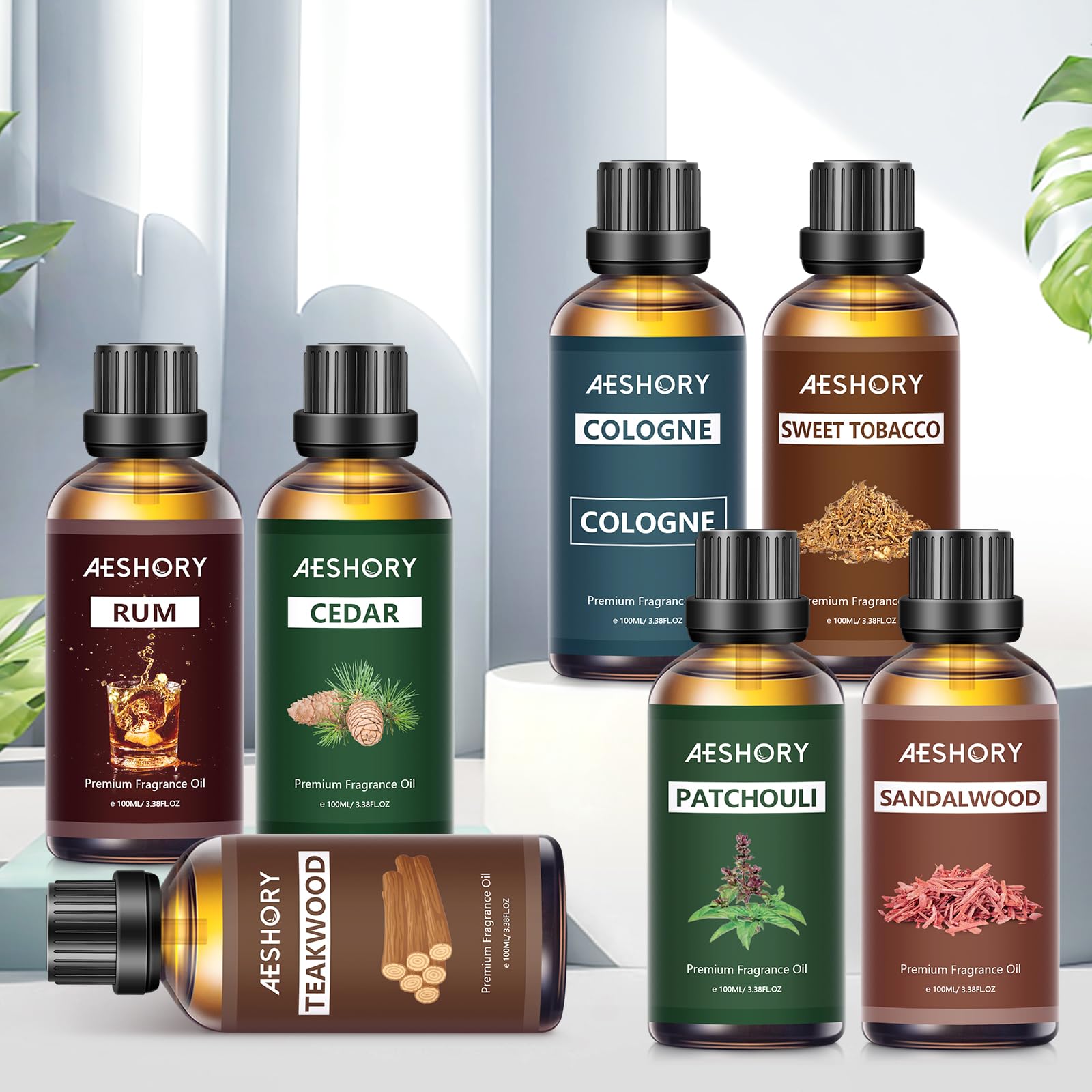 Aeshory Rum Fragrance Oil label details with usage notes
