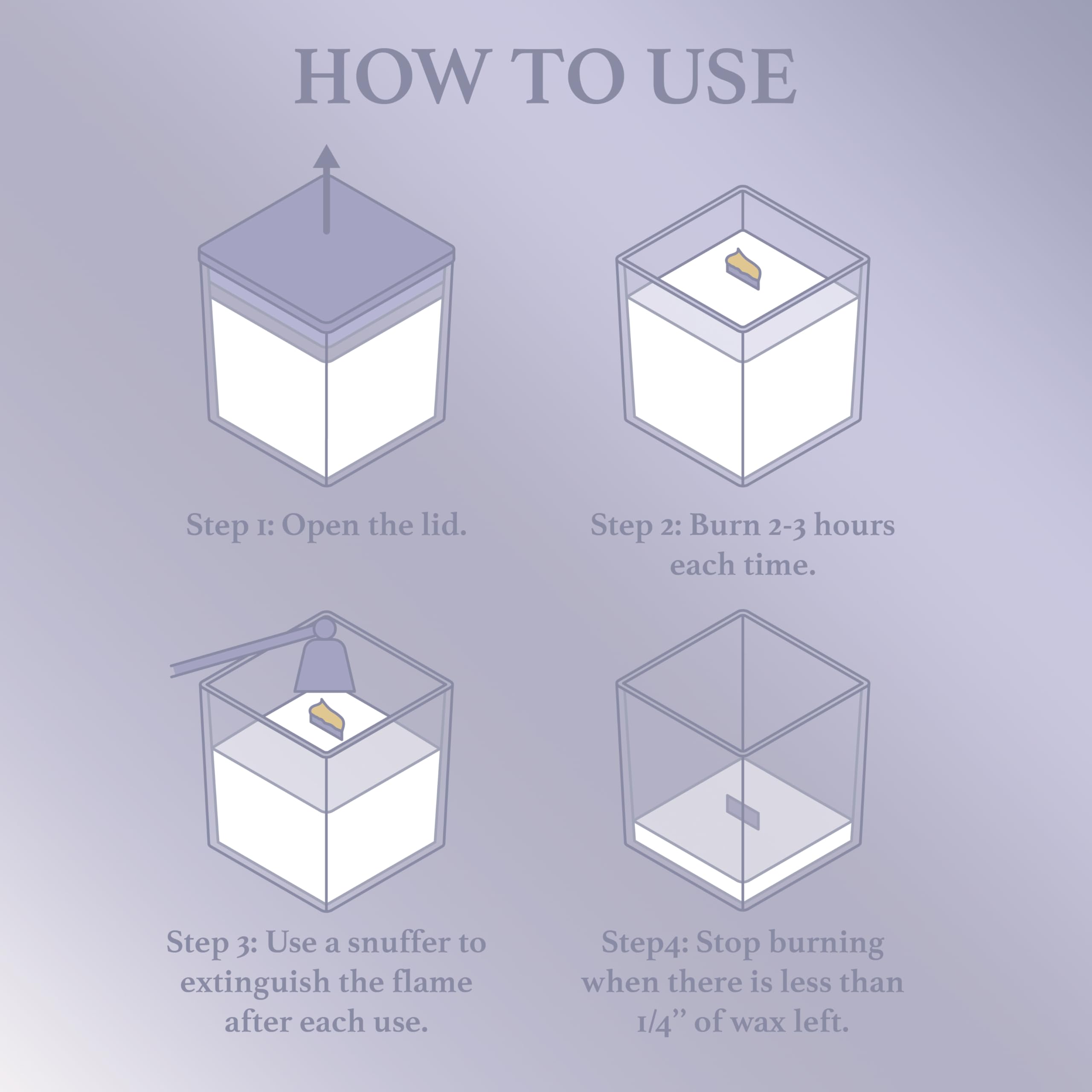 Aeviva natural soy wax keeps the burn clean and toxin-free.
