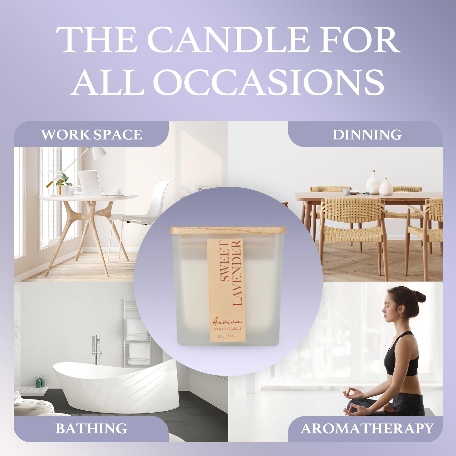 Aeviva Scented Jar Candle with cube design as modern gift option.