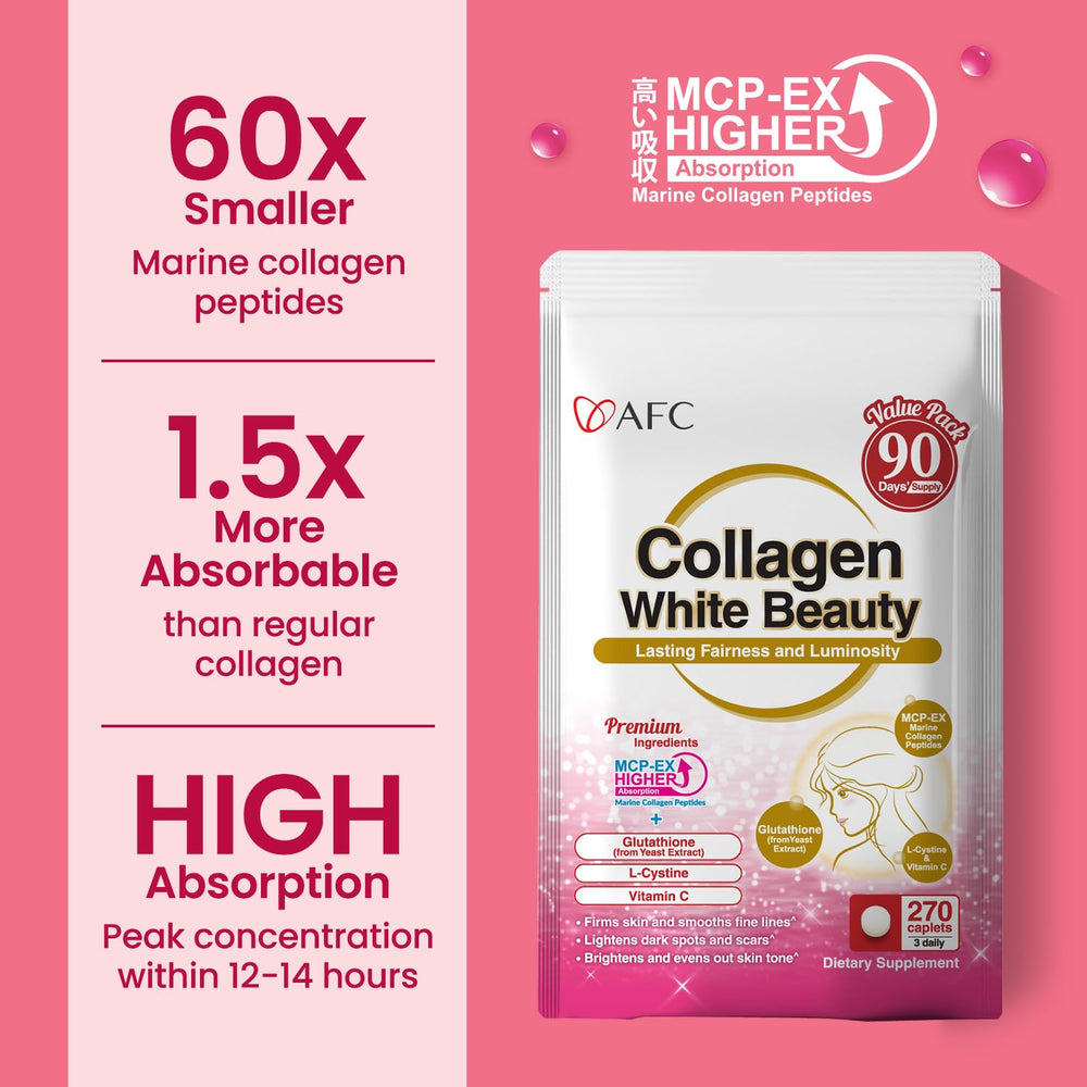 AFC Japan Collagen White Beauty L-Cystine ingredients for healthy collagen support