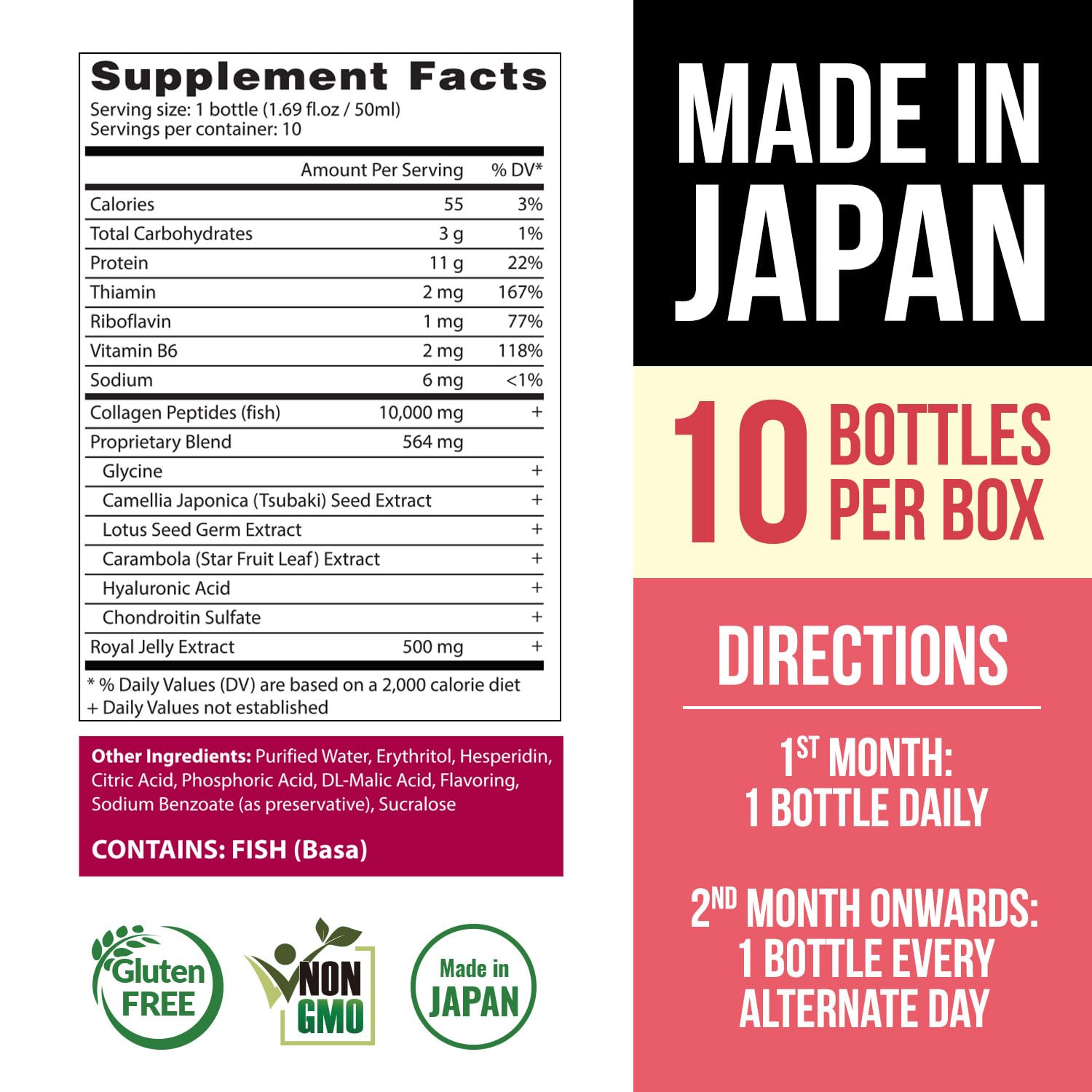 AFC Japan Tsubaki Ageless close-up of MCP-EX hydrolyzed collagen peptides for absorption.