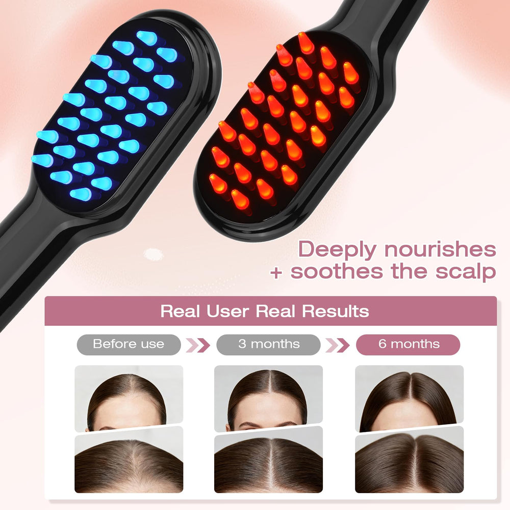AFFLAT 3-in-1 comb 9-level vibration for customizable relief.