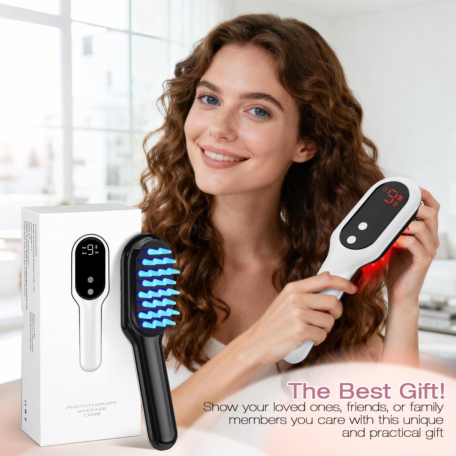 AFFLAT 3-in-1 comb portable battery for home or travel.