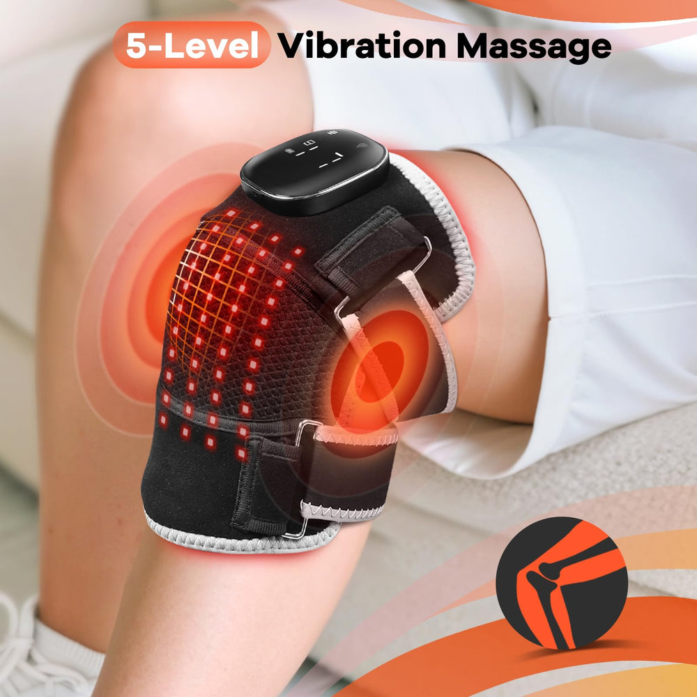 AFFLAT knee brace vibration massage for targeted comfort during daily activities.