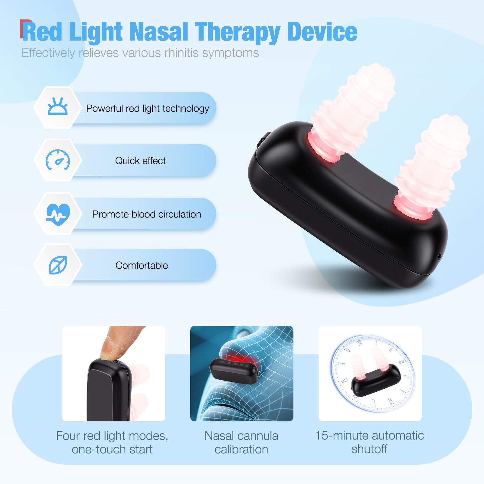 AFFLAT Physical therapy red light nasal device, drug-free and gentle for nasal care.