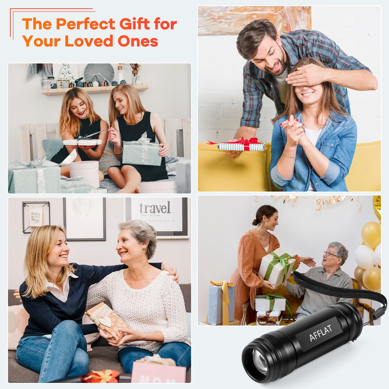 AFFLAT gift-ready wellness flashlight suitable for family and friends
