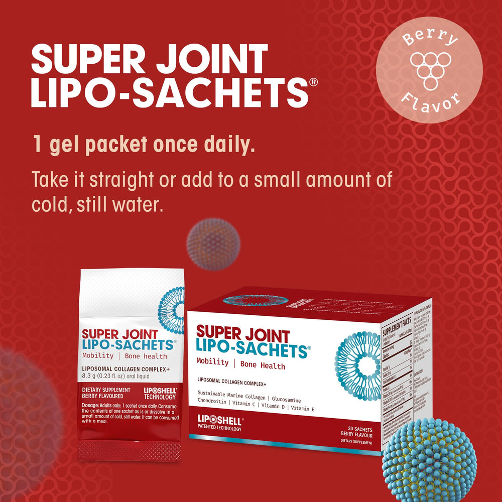 AFT Pharmaceuticals Super Joint Lipo-Sachets liposomal delivery improves uptake.
