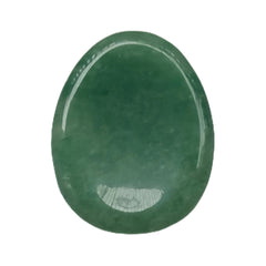 Afucats Green Aventurine worry stone thumb close-up showing natural veining for relaxation