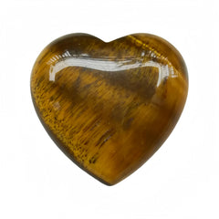 Afucats tiger's eye heart stone, palm-size, ideal for mindful touch and home display.