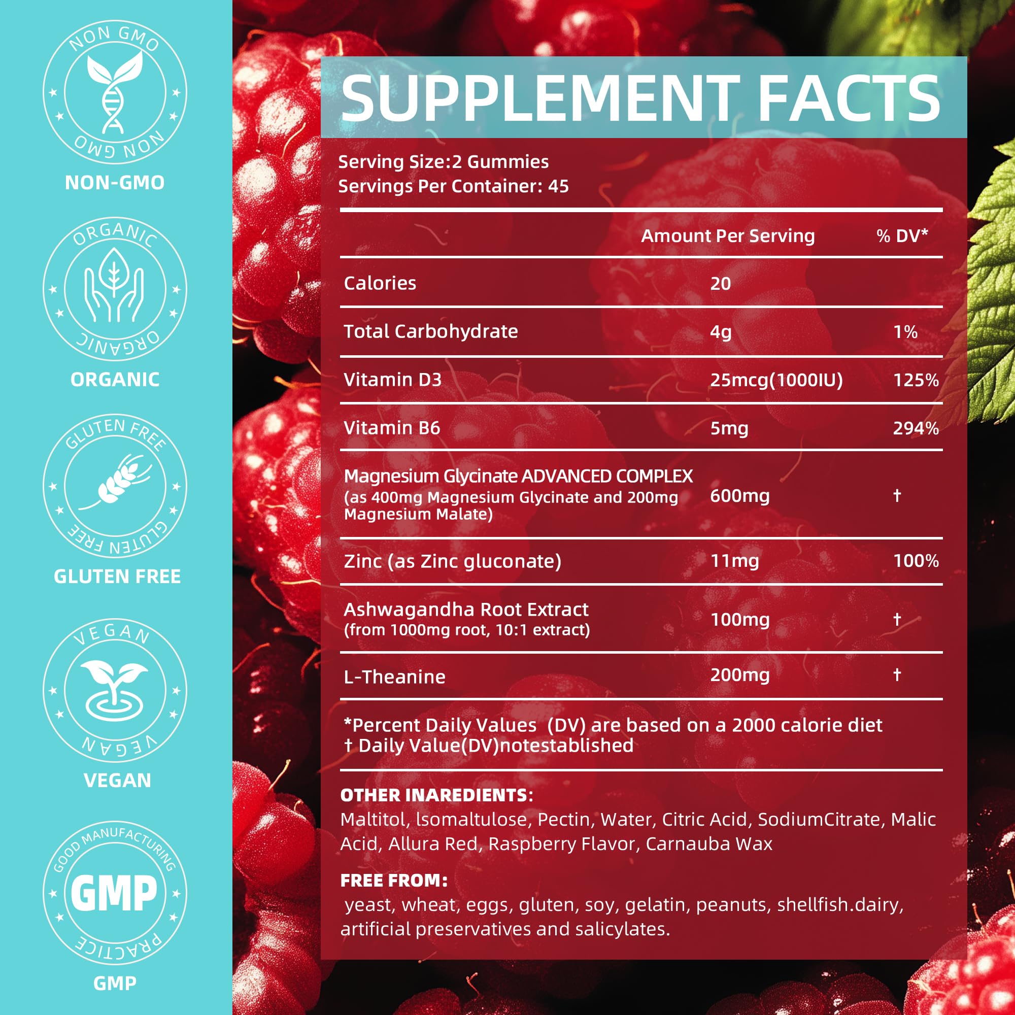 AFXMATE raspberry-flavored gummies closeup highlighting flavor and texture