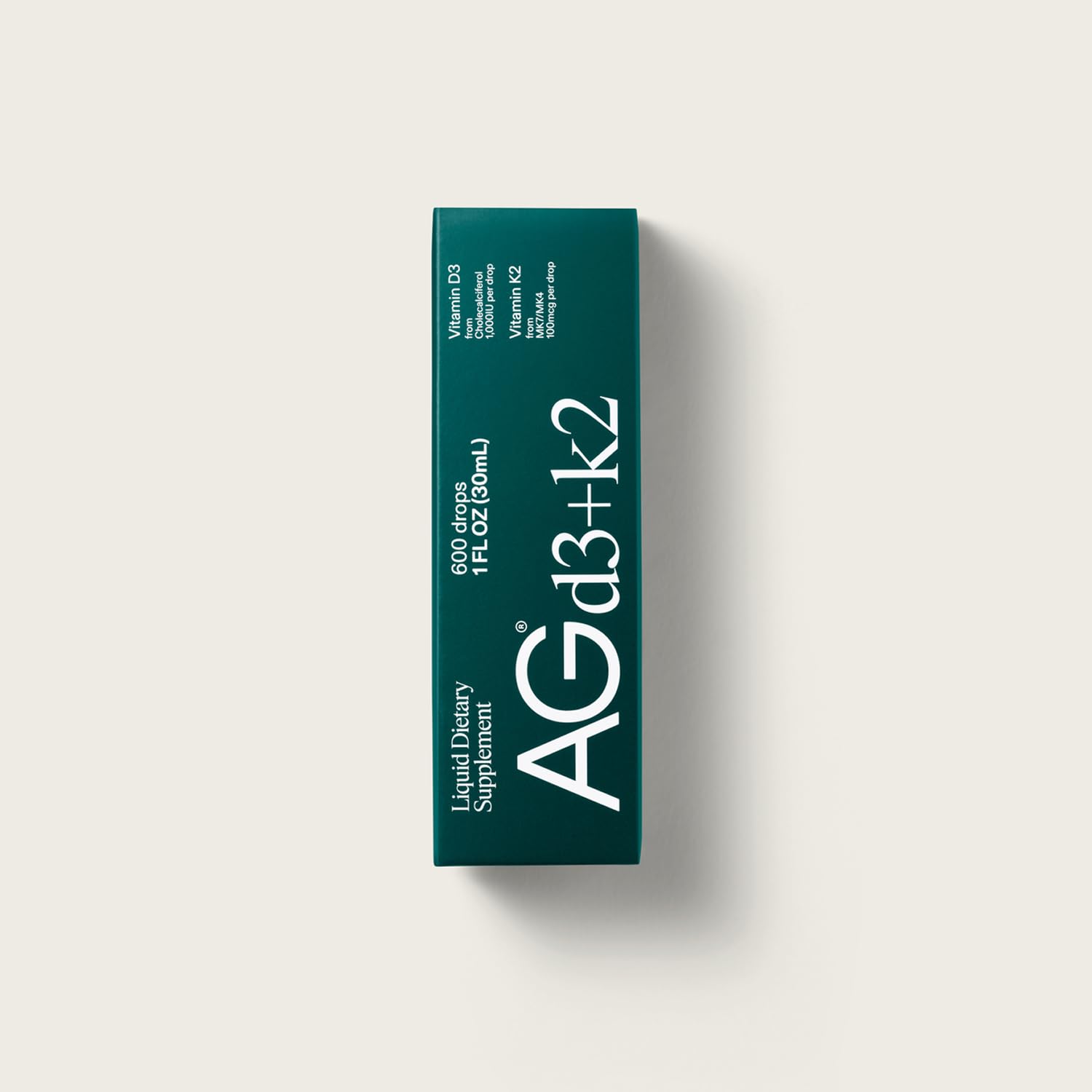 Close-up of the dropper highlighting easy daily dosing with AG1 drops.