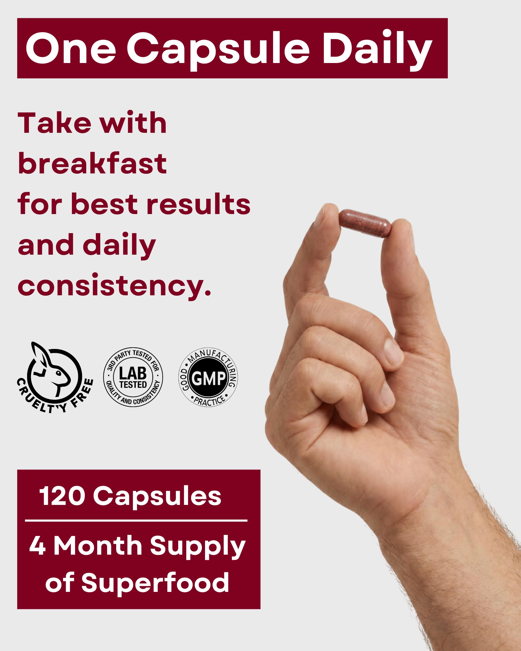 Label of Agami Beet Root Capsules highlighting vegan, non-GMO formula