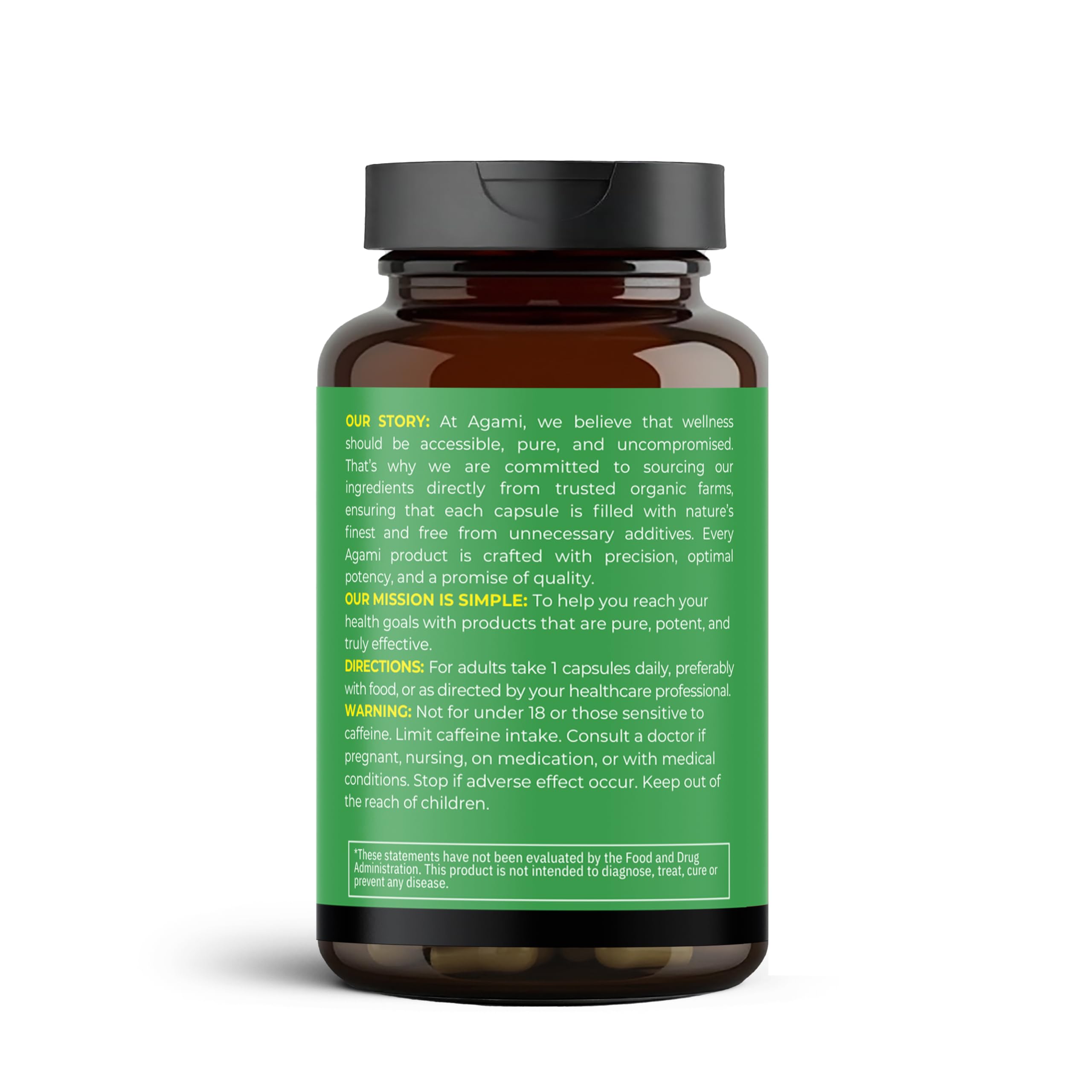 Morning routine shot with Agami Green Tea Capsules