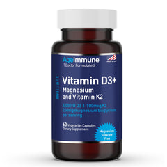 AgeImmune Brilliant D3+ Complex bottle front for daily immune support