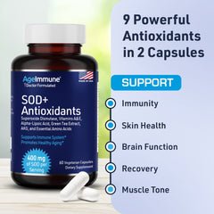 AgeImmune SOD Antioxidants Complex box-packaging conveys US-made quality