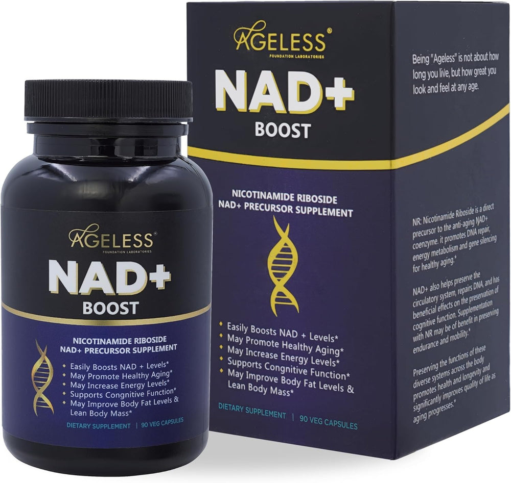 In-hand view emphasizes easy wellness support with daily NAD+ capsules