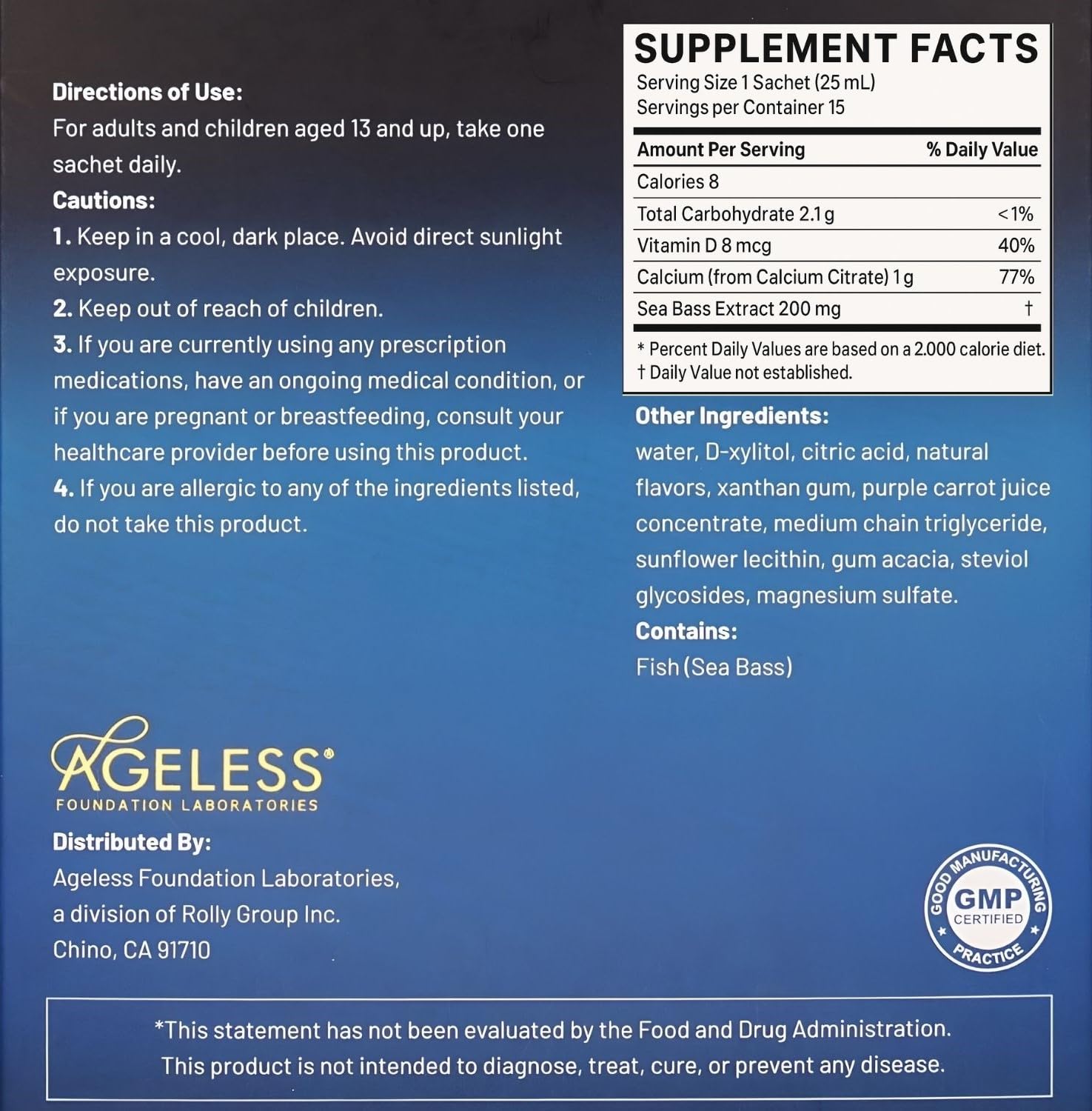 Ageless Gluten-free badge signals clean ingredients and dietary suitability.