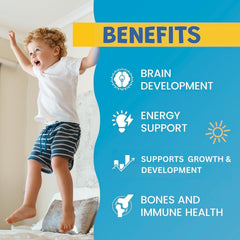 Ageless Kids liquid calcium dropper pouring for easy daily servings