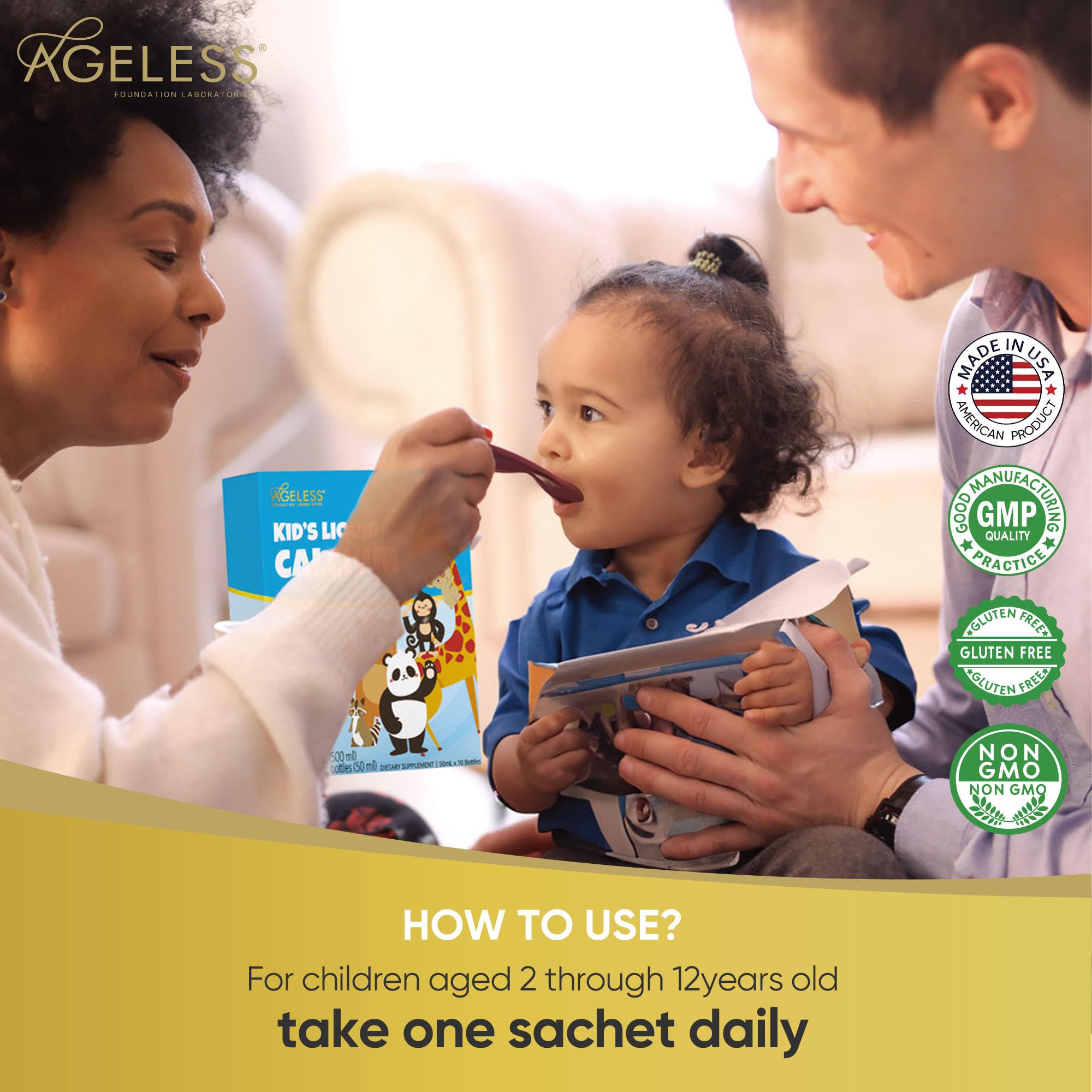 Ageless Kids purple carrot juice concentrate adds natural flavor to formula
