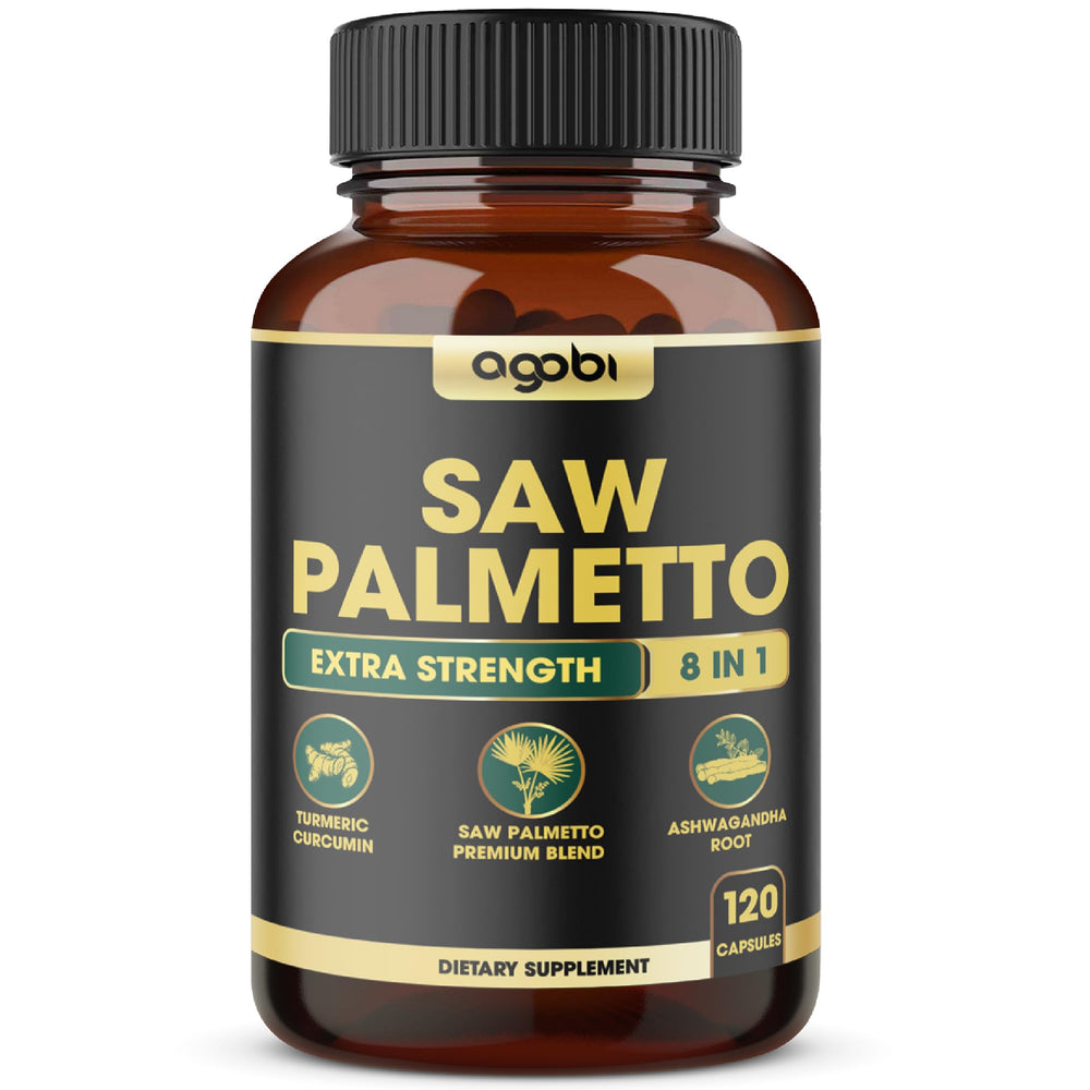 agobi 8in1 Saw Palmetto Prostate Support bottle; capsules for daily vitality