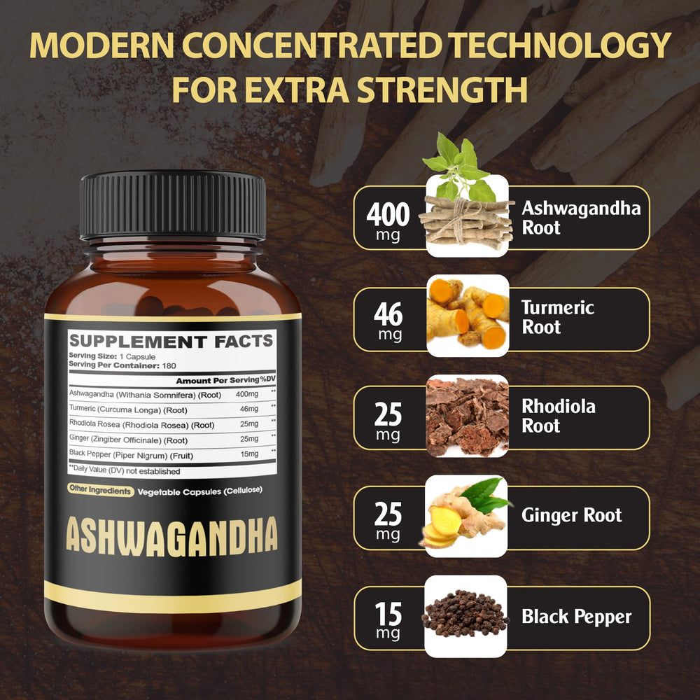 agobi Ashwagandha turmeric rhodiola label – clear ingredient list for informed choices and trust